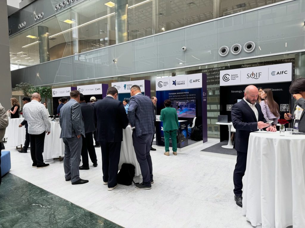 Exhibition area at Astana Finance Days 2026